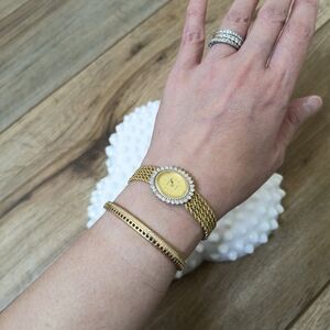 14k Diamond Geneve Quartz Swiss Watch